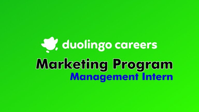 Marketing Program Management Intern